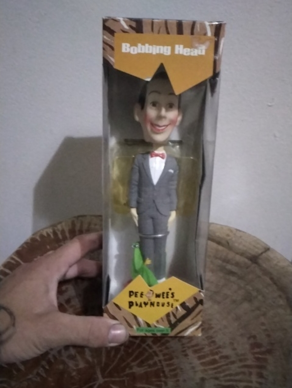 Pee-wee’s Playhouse Gray Bobbing Head Doll - Pewter Suit, Red Bow